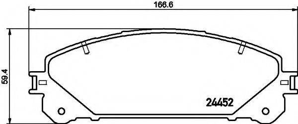 Комплект тормозных колодок, дисковый тормоз HELLA 8DB 355 015-461