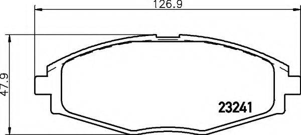 Комплект тормозных колодок, дисковый тормоз HELLA 8DB 355 017-021