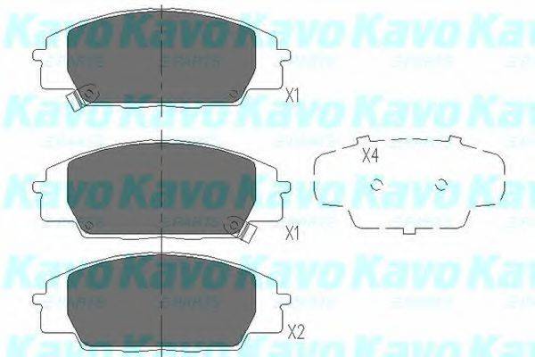 Комплект гальмівних колодок, дискове гальмо KAVO PARTS KBP-2031
