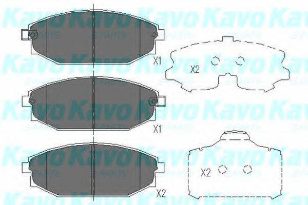 Комплект гальмівних колодок, дискове гальмо KAVO PARTS KBP-3014