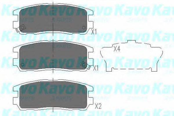 Комплект тормозных колодок, дисковый тормоз KAVO PARTS KBP-3502