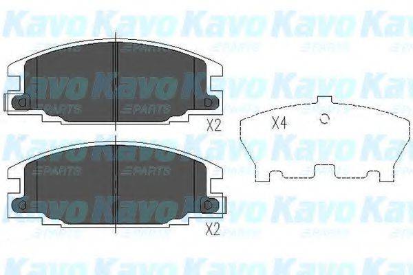 Комплект тормозных колодок, дисковый тормоз KAVO PARTS KBP-3503