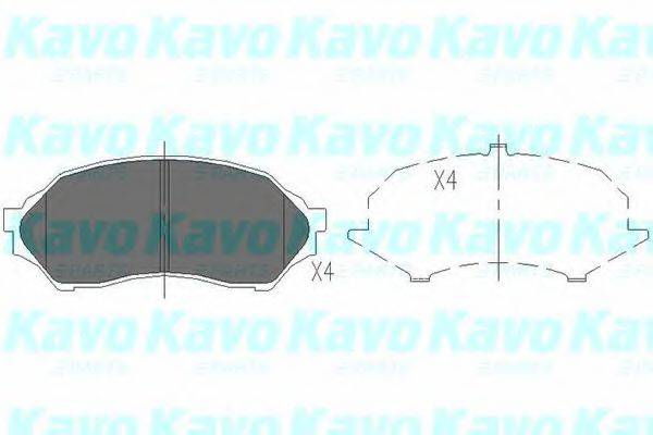 Комплект гальмівних колодок, дискове гальмо KAVO PARTS KBP-4505