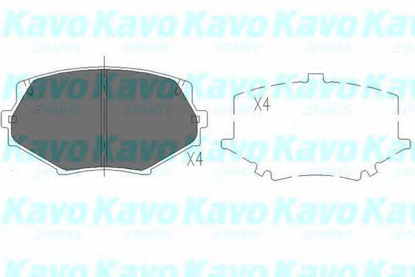 Комплект гальмівних колодок, дискове гальмо KAVO PARTS KBP-4527