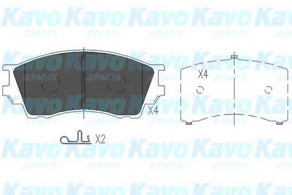 Комплект гальмівних колодок, дискове гальмо KAVO PARTS KBP-4529
