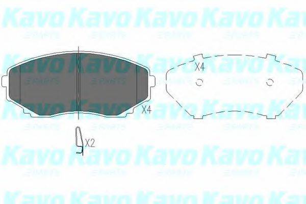 Комплект гальмівних колодок, дискове гальмо KAVO PARTS KBP-4530