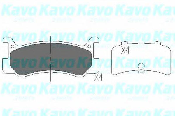 Комплект тормозных колодок, дисковый тормоз KAVO PARTS KBP-4535