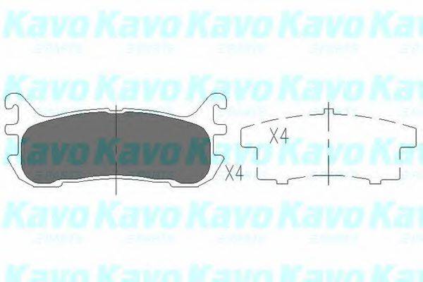 Комплект гальмівних колодок, дискове гальмо KAVO PARTS KBP-4540