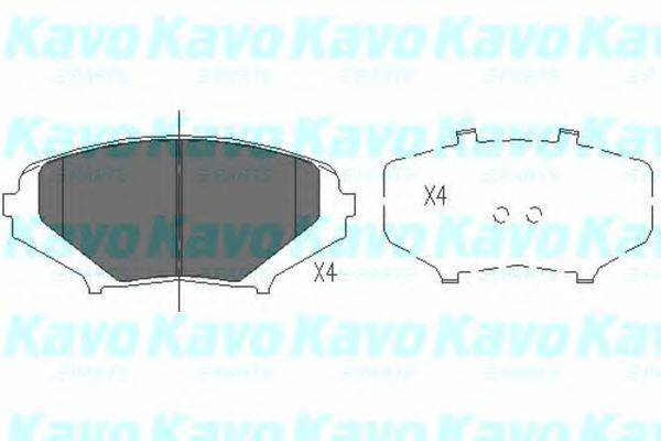 Комплект гальмівних колодок, дискове гальмо KAVO PARTS KBP-4546
