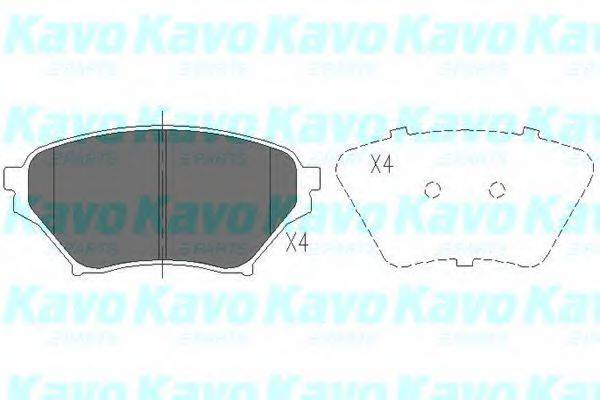 Комплект гальмівних колодок, дискове гальмо KAVO PARTS KBP-4549