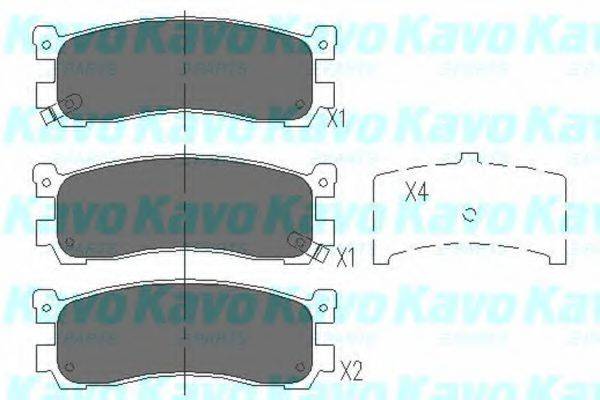 Комплект тормозных колодок, дисковый тормоз KAVO PARTS KBP-4556