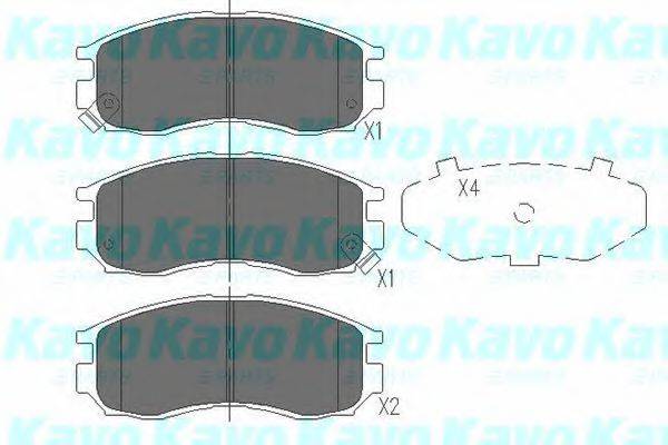 Комплект гальмівних колодок, дискове гальмо KAVO PARTS KBP-5502