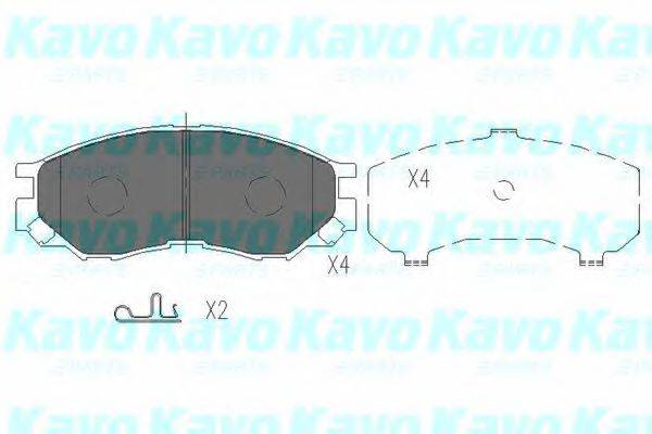Комплект тормозных колодок, дисковый тормоз KAVO PARTS KBP-5508