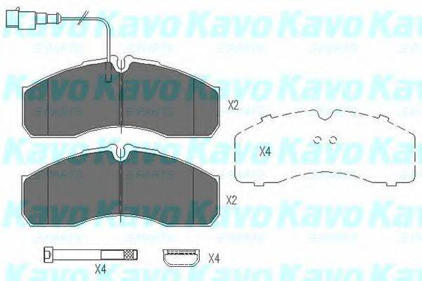 Комплект тормозных колодок, дисковый тормоз KAVO PARTS KBP-6591