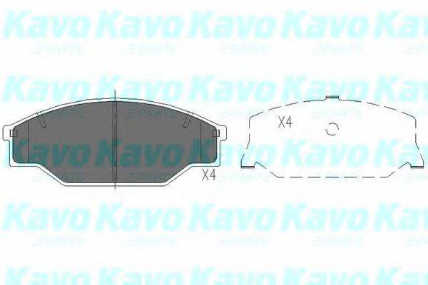 Комплект гальмівних колодок, дискове гальмо KAVO PARTS KBP-9001