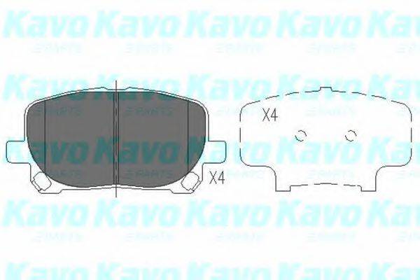 Комплект гальмівних колодок, дискове гальмо KAVO PARTS KBP-9021