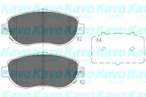 Комплект гальмівних колодок, дискове гальмо KAVO PARTS KBP-9044