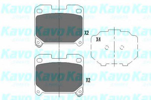 Комплект тормозных колодок, дисковый тормоз KAVO PARTS KBP-9063