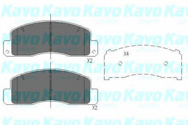 Комплект гальмівних колодок, дискове гальмо KAVO PARTS KBP-9067
