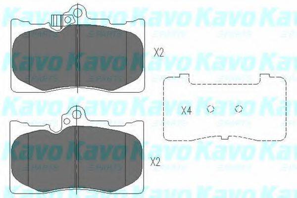 Комплект гальмівних колодок, дискове гальмо KAVO PARTS KBP-9085