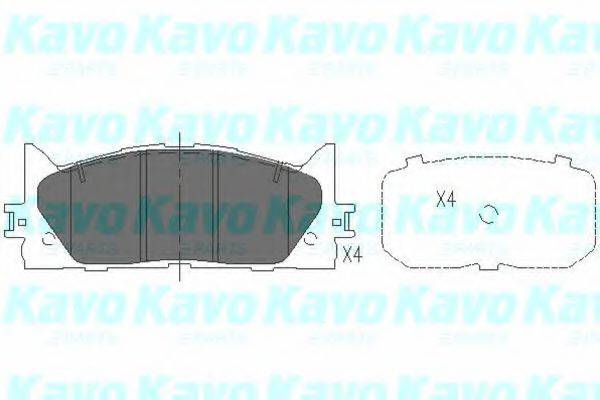 Комплект тормозных колодок, дисковый тормоз KAVO PARTS KBP-9087