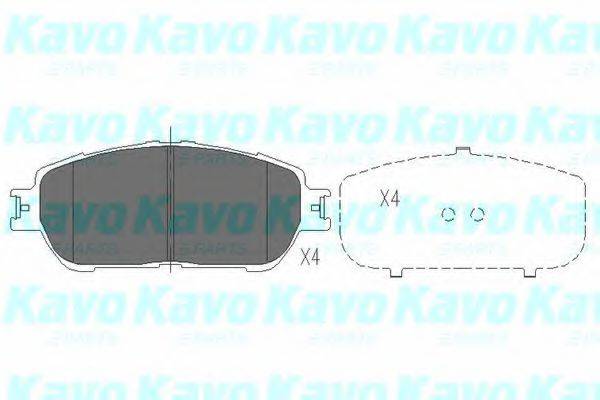 Комплект тормозных колодок, дисковый тормоз KAVO PARTS KBP-9105