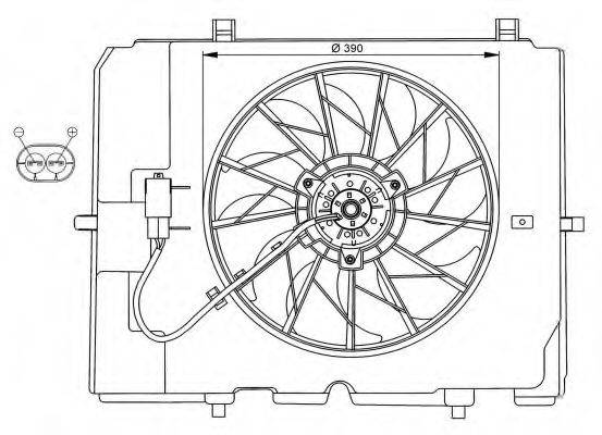 Вентилятор, охолодження двигуна NRF 47067