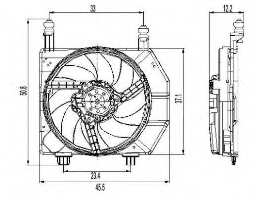 Вентилятор, охлаждение двигателя NRF 47261