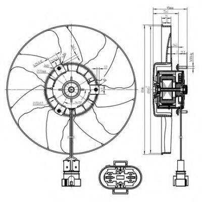 Вентилятор, охлаждение двигателя NRF 47428