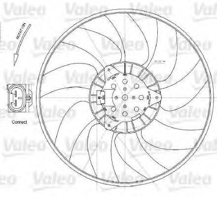 Вентилятор, охлаждение двигателя VALEO 696028