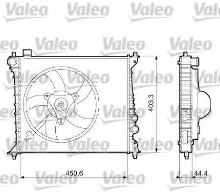 VALEO 733074 Радиатор, охлаждение двигателя