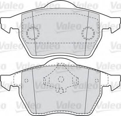 Комплект тормозных колодок, дисковый тормоз VALEO 598303