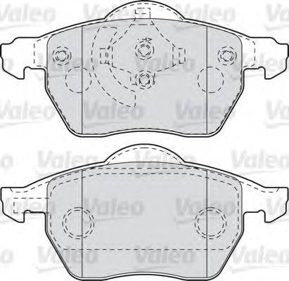 Комплект гальмівних колодок, дискове гальмо VALEO 598489