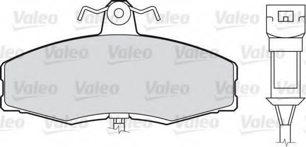 Комплект тормозных колодок, дисковый тормоз VALEO 598217