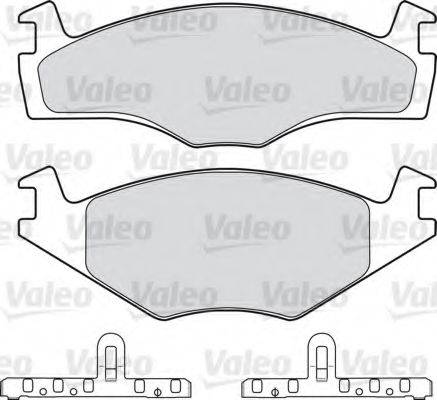 Комплект тормозных колодок, дисковый тормоз VALEO 598258