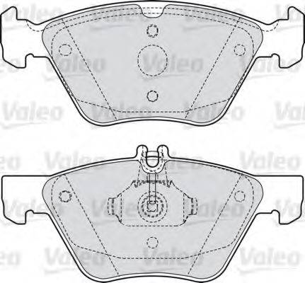 Комплект гальмівних колодок, дискове гальмо VALEO 598636