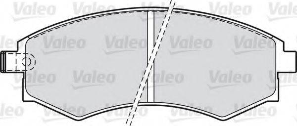 Комплект тормозных колодок, дисковый тормоз VALEO 598574