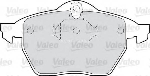 Комплект тормозных колодок, дисковый тормоз VALEO 598454