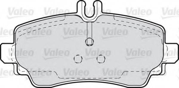 Комплект тормозных колодок, дисковый тормоз VALEO 598549