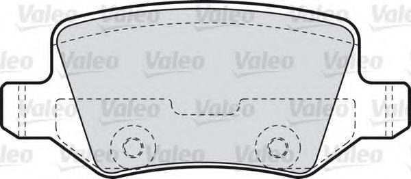 Комплект гальмівних колодок, дискове гальмо VALEO 598583