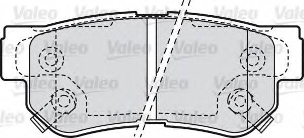Комплект тормозных колодок, дисковый тормоз VALEO 598748