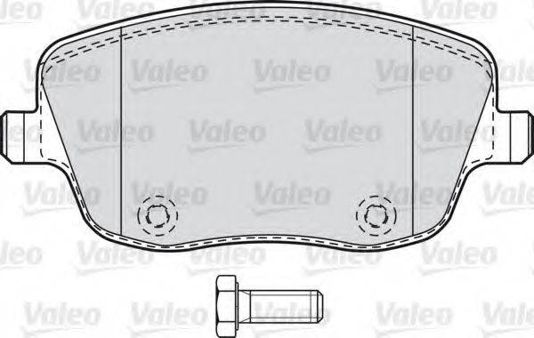 Комплект гальмівних колодок, дискове гальмо VALEO 598720