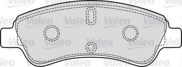 Комплект гальмівних колодок, дискове гальмо VALEO 598464