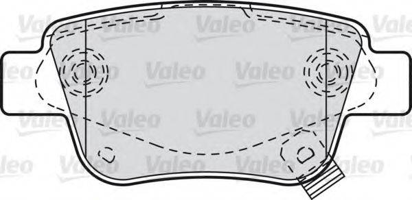 Комплект тормозных колодок, дисковый тормоз VALEO 598812