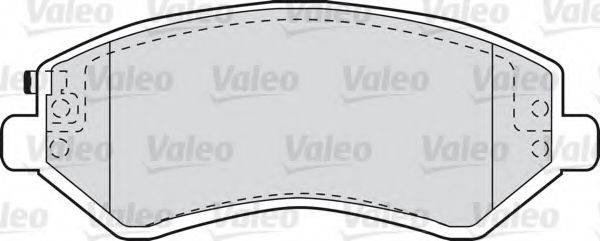 Комплект гальмівних колодок, дискове гальмо VALEO 598414