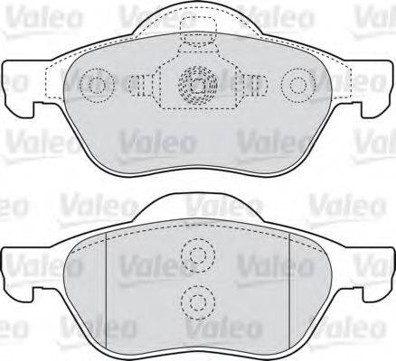 Комплект тормозных колодок, дисковый тормоз VALEO 598471