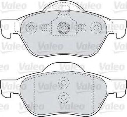 Комплект тормозных колодок, дисковый тормоз VALEO 598652
