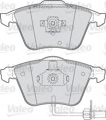 Комплект тормозных колодок, дисковый тормоз VALEO 598750