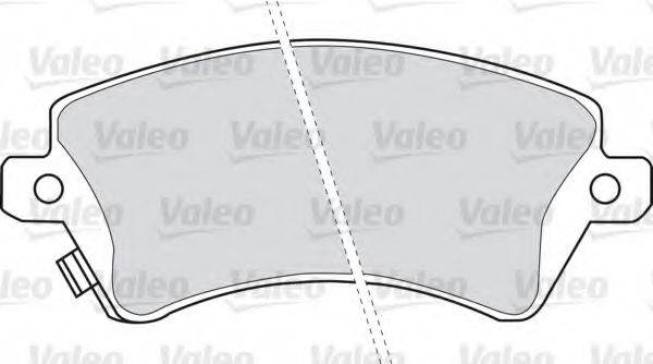 Комплект гальмівних колодок, дискове гальмо VALEO 598679
