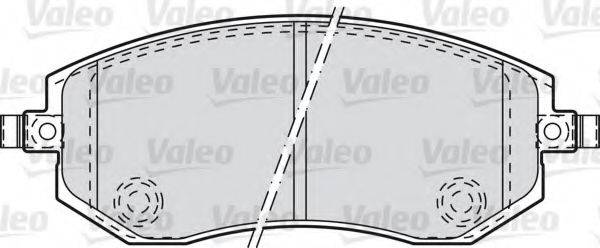 Комплект гальмівних колодок, дискове гальмо VALEO 598853